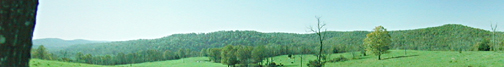 panorama photograph of Missouri Ozarks taken with Better Light Dicomed Field Pro 4x5 inch panorama camera system.