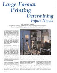 large fromat printing, determining input needs