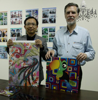 Dr. Alex Lu with Nicholas Hellmuth