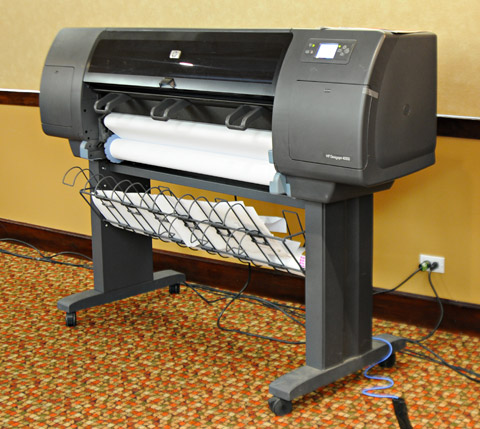 HP DesignJet 4000, water-based roll-to-roll printer from HP. FLAAR list of used printers