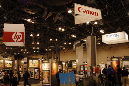 Hp, Canon and Epson booth