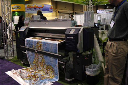 Converd Green Machine P3 textile printer at ISA 2009.